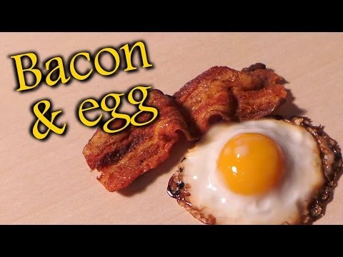Clay - Hello you guys! Again :) Today we're making something slightly breakfast themed; This video will show you how to make fried eggs and bacon from polymer clay....