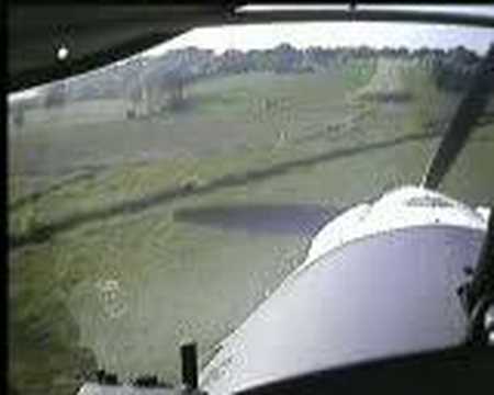 Ikarus C42 Landing 36 Tandregee. Ikarus C42 landing on runway 36, Tandregee, Co. Armagh, Northern Ireland.