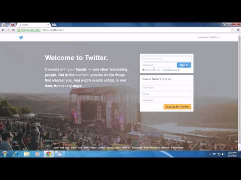 how to login to twitter