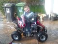 My 4 year old son on his 90cc falcon...