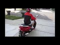 Kathy's new motor scooter: First Ride!
