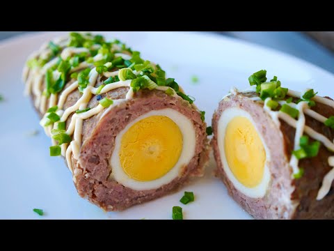 Вместо любой КОЛБАСЫ | Мясной рулет с Яйцом