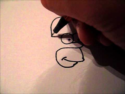 how to draw homer simpson
