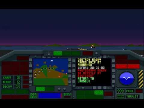 Part 1 of 2. F117. North Cape. Kola Peninsula. Microprose mode