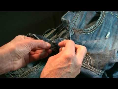 how to repair button on jeans