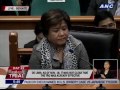 Cross examination of Justice Secretary Leila De Lima