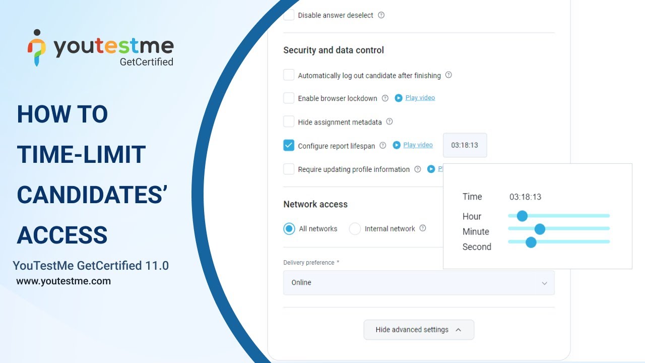 How to Time-Limit Candidate's Access to Reports