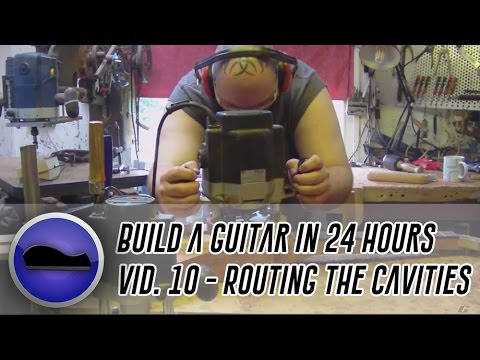 Video 10 - How to build a guitar | I make a pickup routing template and the rout the cavities