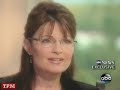 Sarah Palin interviewed by ABC's Charles Gibson, September 12, 2008 Reader MM adds some thoughts ...She introduced herself to the world stage by delivering a speech that she knew was a lie. What kind of a person does that?What does that say about her moral character?How can the American people believe anything she says from here?That was what she presented as evidence A#1 of her stature as a reformer!I mean...WTF?