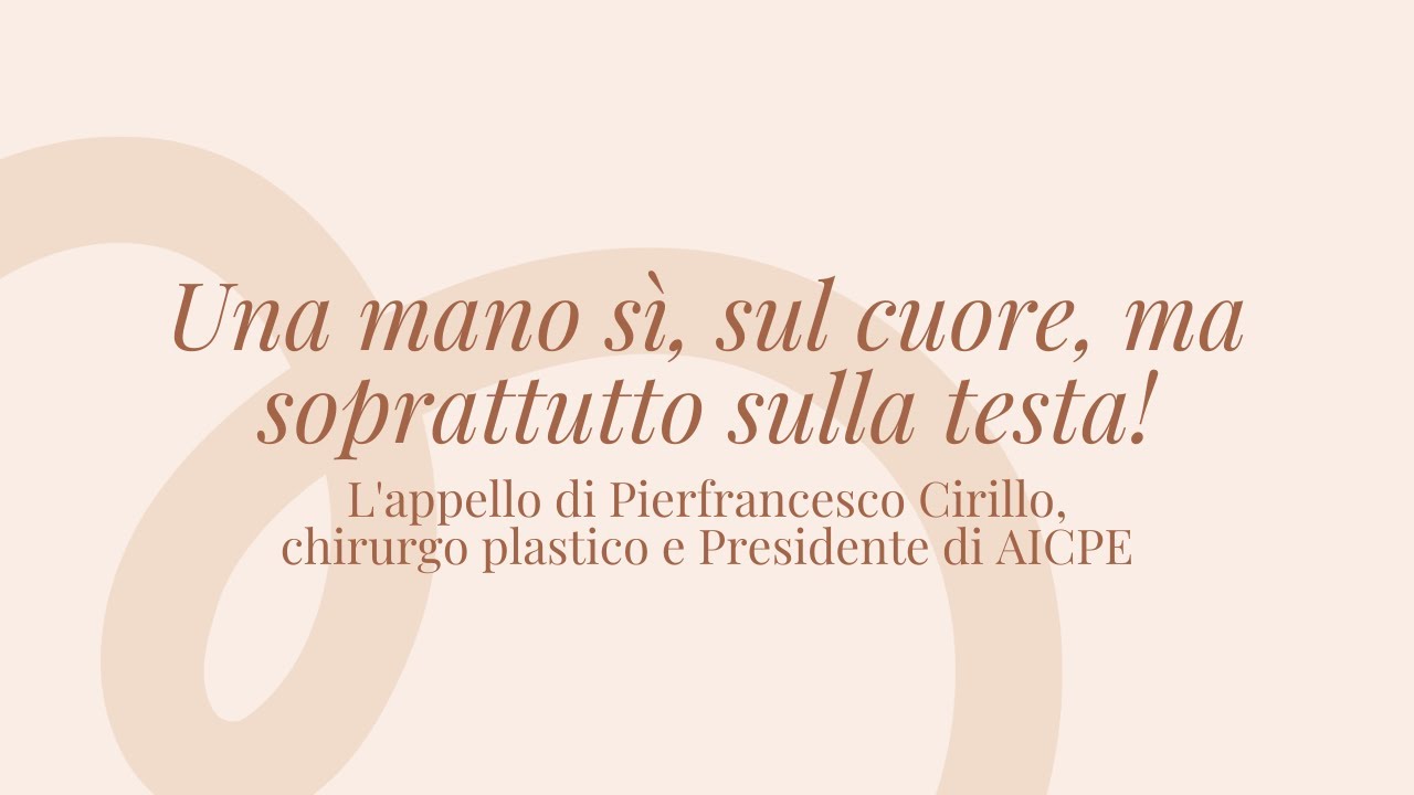 Una mano sul cuore, ma soprattutto sulla testa - L'appello di Pierfrancesco Cirillo - Mani sul Cuore