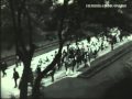 Gyöngyösbokrétások felvonulása Budapesten.