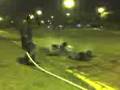 videos de Buguinho capota e pega fogo na Praça da Amizade em Sorocaba/SP
