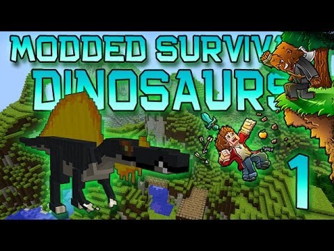Minecraft: Modded Dinosaur Survival Let's Play w/Mitch! Ep. 1 - FOSSILS & ARCHAEOLOGY!