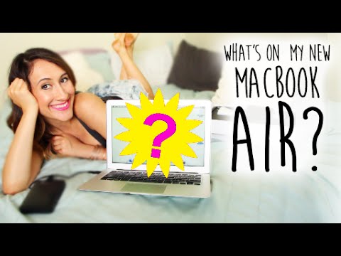 Whats on My NEW MacBook Air? (Unboxing and Review) 2014 | itsLyndsayRae