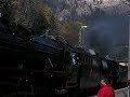 Dampflokomotive Doppeltraktion Abfahrt Dampflokomotive Doppeltraktion Abfahrt