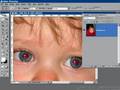 Red eye removal with Channel mixer: Photoshop retouching
