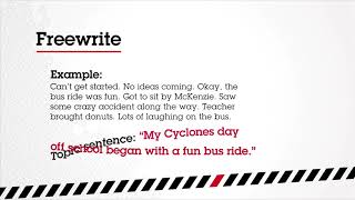 Cyclones 2018 Field Trip Day - Pre-writing