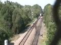 Amtrak Downeaster nearing Pan Am Railway's Rigby Yard