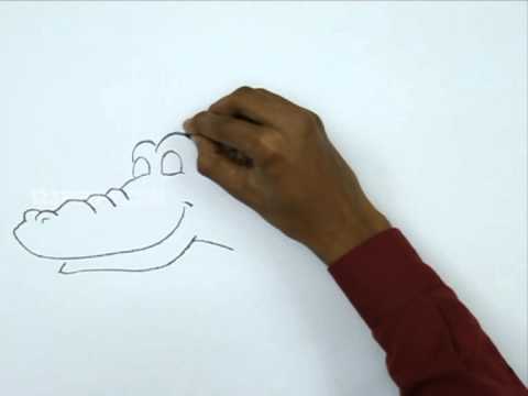 how to draw crocodile