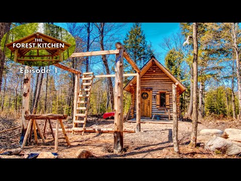 Timber Frame | The Forest Kitchen | Off Grid Log Cabin Build, Ep.1 S1