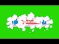 Subscribe Intro, Like, share green screen | Snow Template