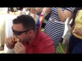 Wing eating contest at wingstock