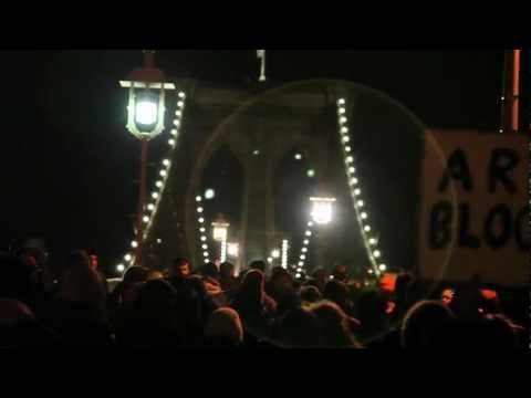 Occupy the Future: Brooklyn Bridge Bat Signal