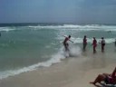 skim boarding.
