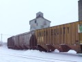 HESR 1471/3838 pulling hard on some frozen snowed in cars.