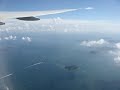 Air Canada Boeing 777 climbing after takeoff in Hong Kong