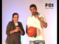 John Abraham Playing Basketball With His Mother