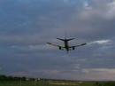 Thomsonfly B757-200 landing at Pula airport Thomsonfly B757-200 landing at Pula airport