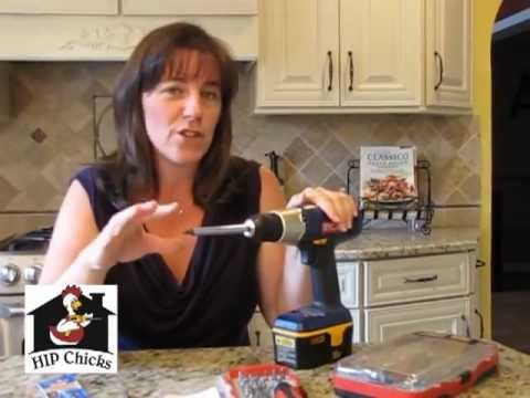Beth Allen of HIP Chicks shows the basics of using a cordless drill. A must see for DIY beginners