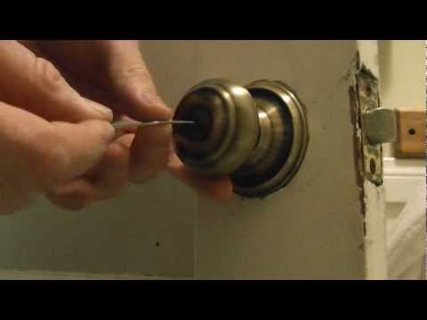 how to open a door that is locked bathroom