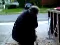 my blind grandpa using a sludge hammer for the first time my blind grandpa using a sludge hammer for the first time