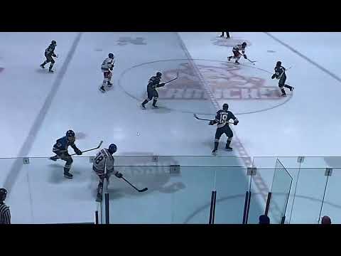 #18 Mattias Schoffner unreal cross ice pass to teammate for breakaway