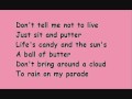 Don't Rain On My Parade Glee Lyrics