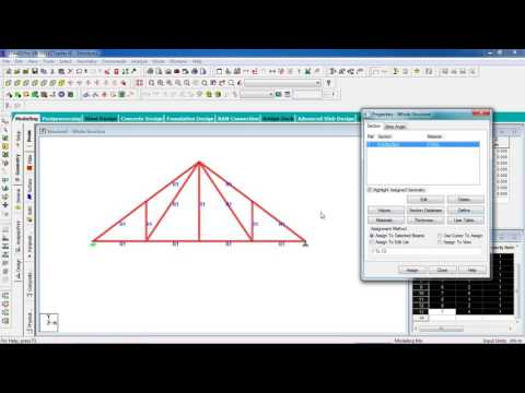 STAAD Pro Tutorials - Analysis & Design of Steel Truss Type-1 ( Day 32)