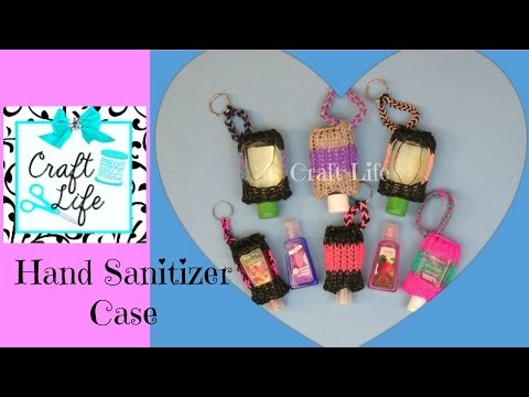 hand - Craft Life Hand Sanitizer Case Tutorial on One Rainbow Loom ~ Copyright © 2014 Craft Life. All rights reserved. This material may not be published, broadcast...