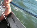 In Barca rientro in Porto con Mare mosso e raffiche di vento