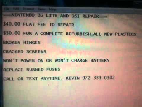 how to fix nintendo ds lite fuse