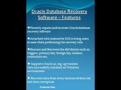 how to recover dbf file in oracle