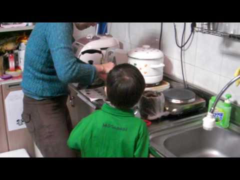Preparing Christmas dinner at home