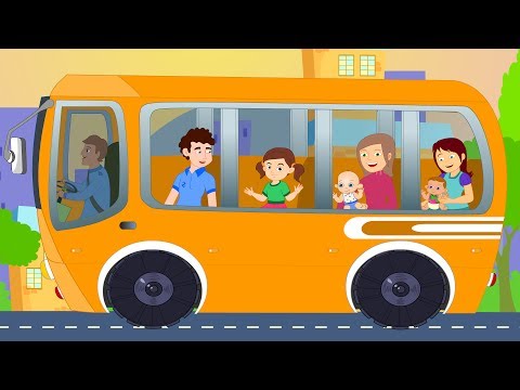 Wheels On The Bus Go Round And Round Nursery Rhyme