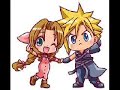 Aerith &amp; Cloud Chibi Icon