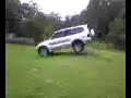 Car gets airborne
