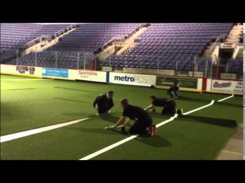 how to fasten artificial turf
