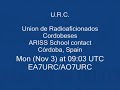 (ARISS) ISS NA1SS School Contact HAM Radio. Cordoba - Spain. Radioaficionados URC URE España