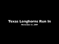 Longhorns Run Into the Stadium for the Kansas Jayhawks