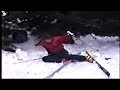 Skier Hits Tree Original & Uncut